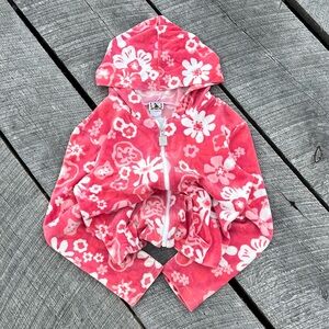 Vintage Hawaiian Cropped Fleece Hoodie